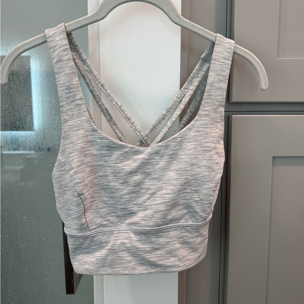 Lululemon Free To Be Serene Longline Bra, Size 2, Wee Are From Space Nimbus